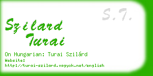 szilard turai business card