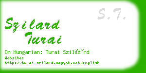 szilard turai business card